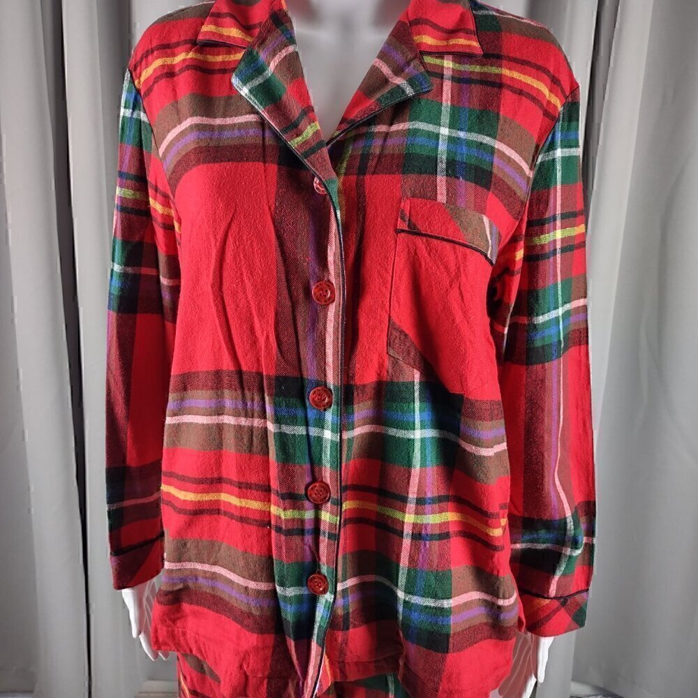 Victoria’s Secret Women's Cotton Red Plaid 2 Pc Pajama Set Size X-Small - Picture 2 of 16